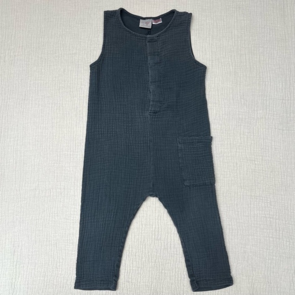 Zara black tank jumpsuit 18-24 months